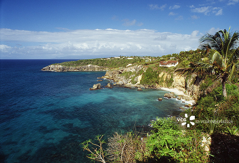 圣巴泰勒米海岸景色，西印度群岛图片素材