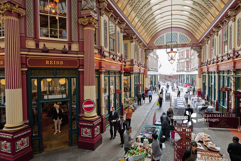 伦敦利德贺市场图片素材