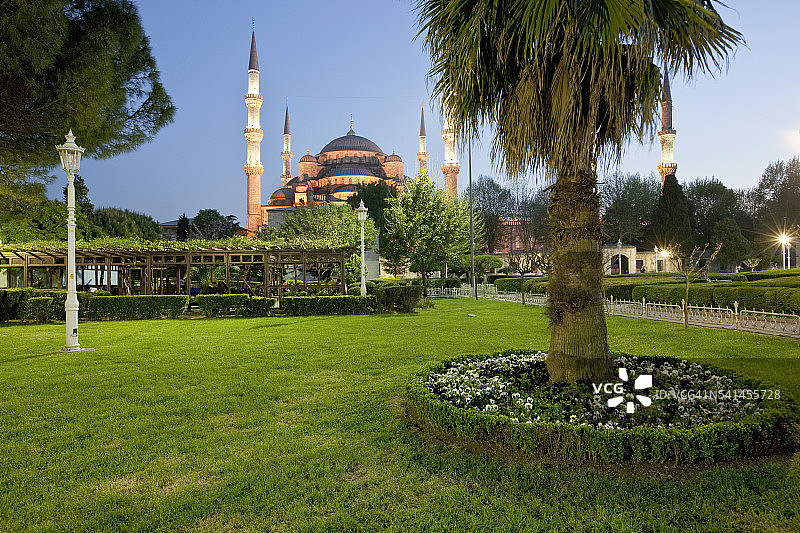 苏丹艾哈迈德，蓝色清真寺图片素材