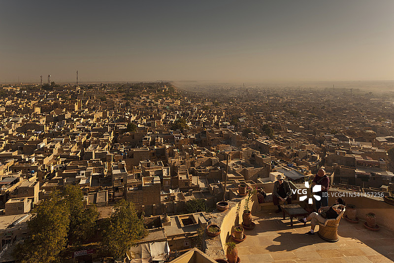 从斋沙默尔堡看到的斋沙默尔镇图片素材