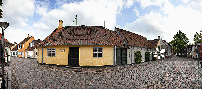 丹麦欧登塞的小巷图片素材