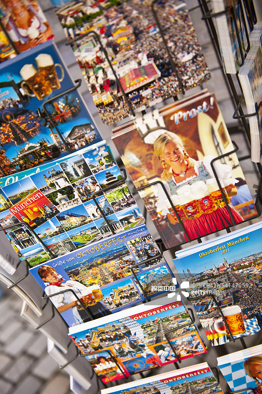 明信片销售商图片素材