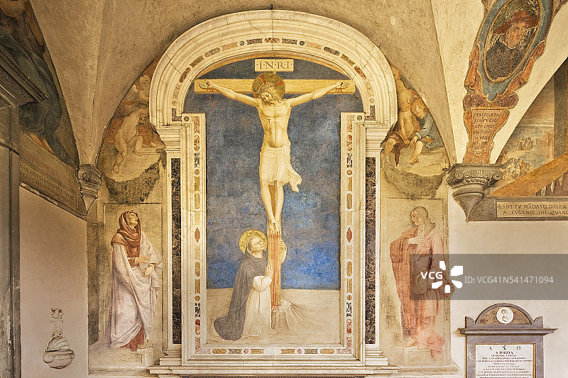 意大利佛罗伦萨圣马可博物馆的《卡尔瓦里奥或克罗西菲西奥内与圣多米尼克》图片素材