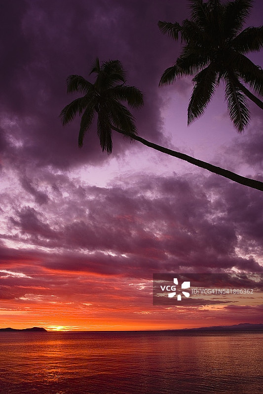 热带日落图片素材