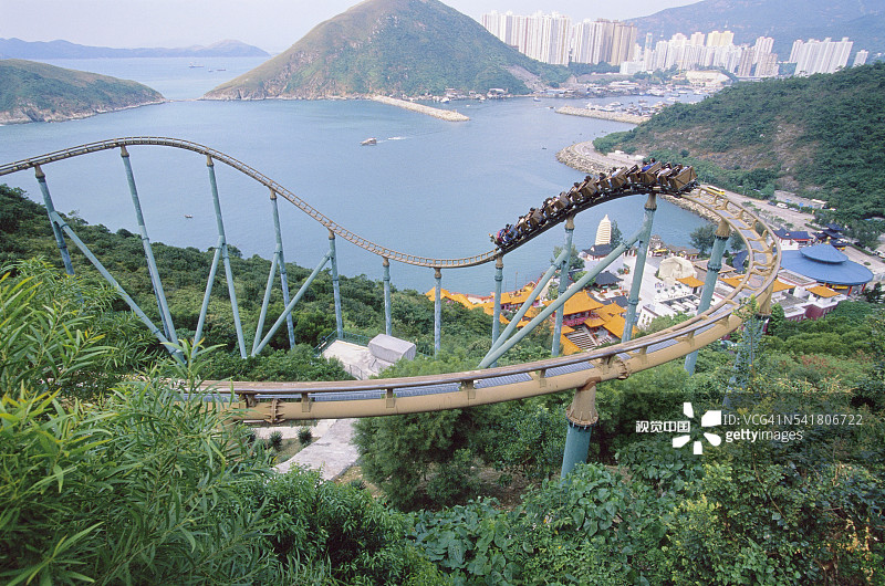 香港海洋公园过山车图片素材