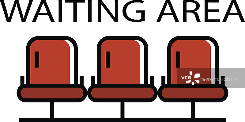 等候区线条图标图片素材