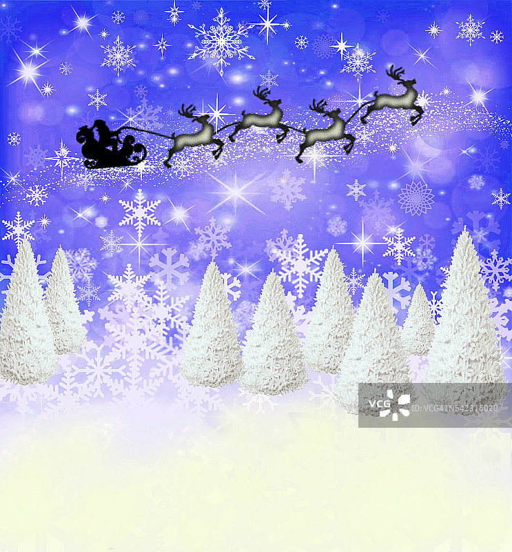 蓝色圣诞节背景图片素材