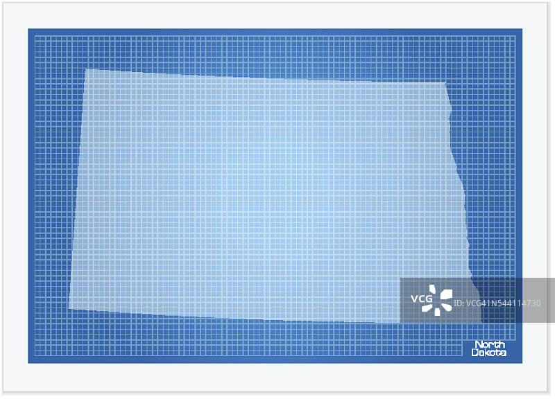 蓝图上的北达科他州图片素材
