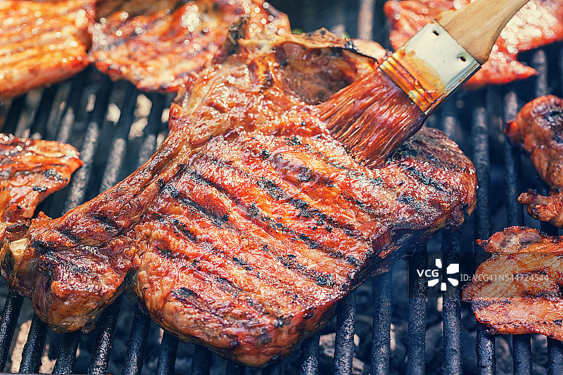 烤T骨牛排图片素材