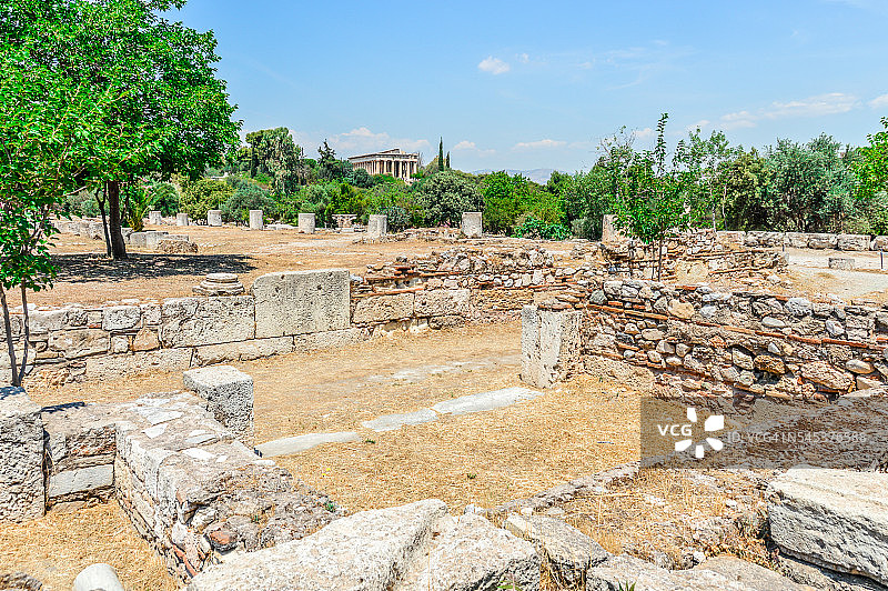 希腊雅典的古市场图片素材