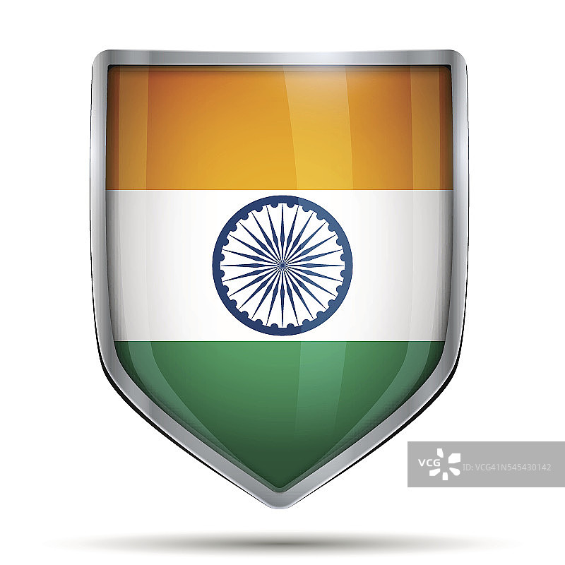 印度国旗盾牌图片素材
