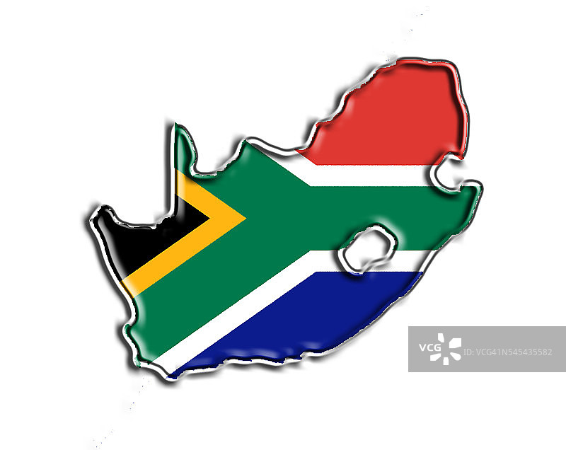 南非国旗地图图片素材