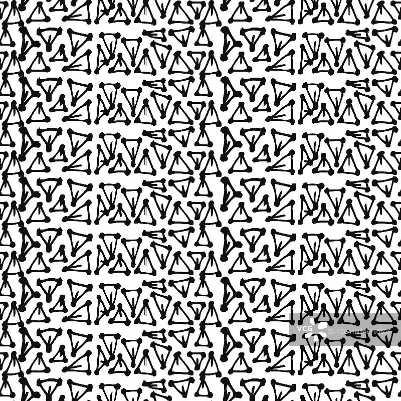 手绘无缝矢量纹理图案：手工设计素材图片素材