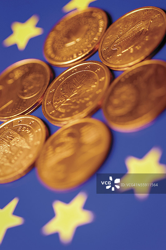 欧元硬币图片素材