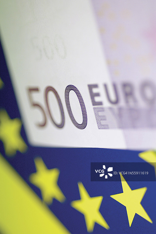 欧洲货币：500欧元纸币图片素材