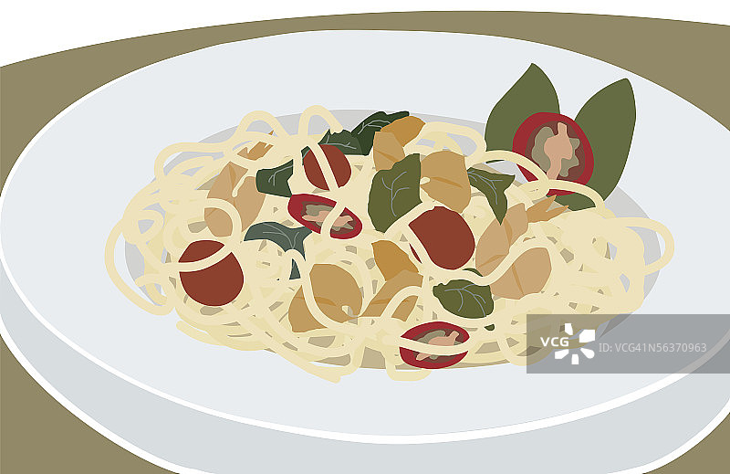 意大利面拼盘图片素材