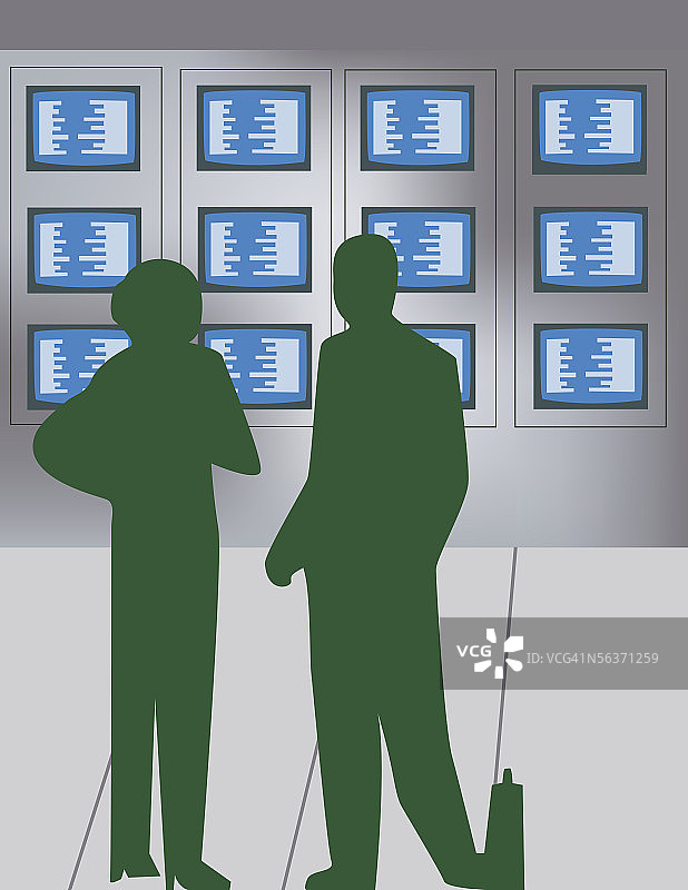 站在机场到港离港显示屏前的男人和女人图片素材