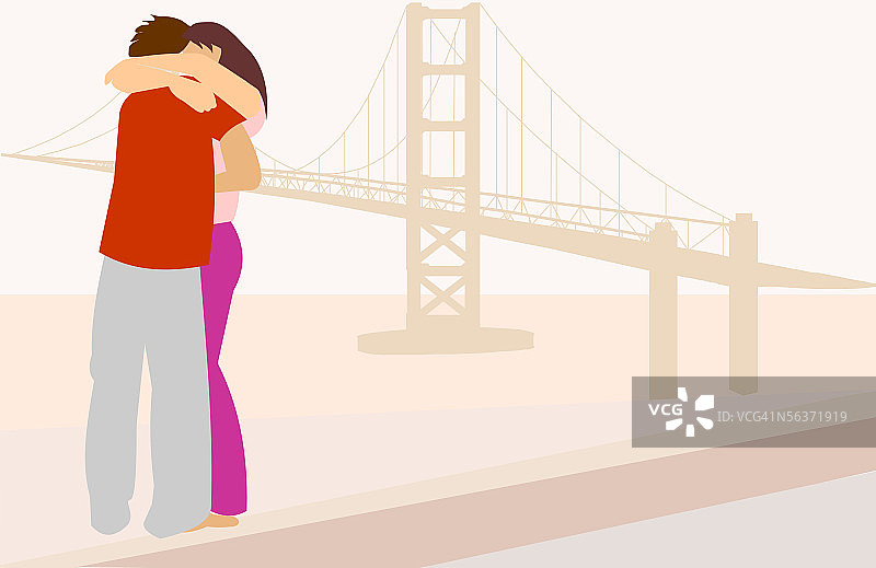 情侣互相拥抱图片素材