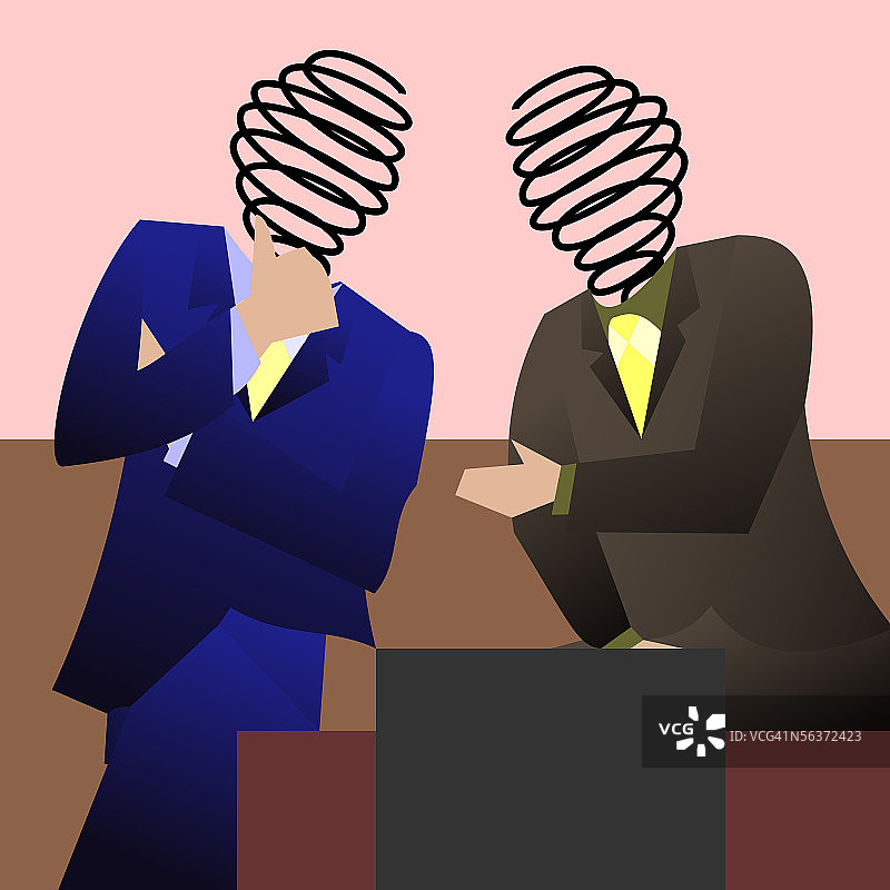 办公室里的两位商人图片素材