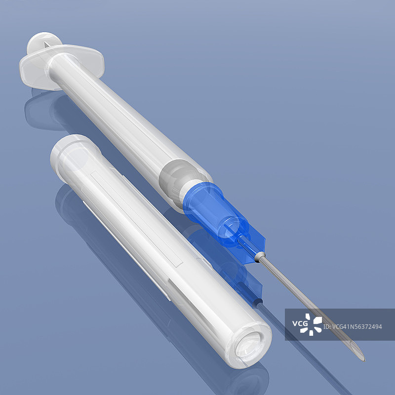 注射器和针头的特写图片素材