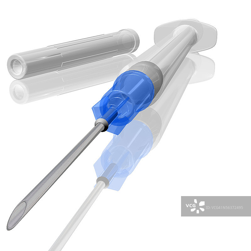 注射器和针头的特写图片素材