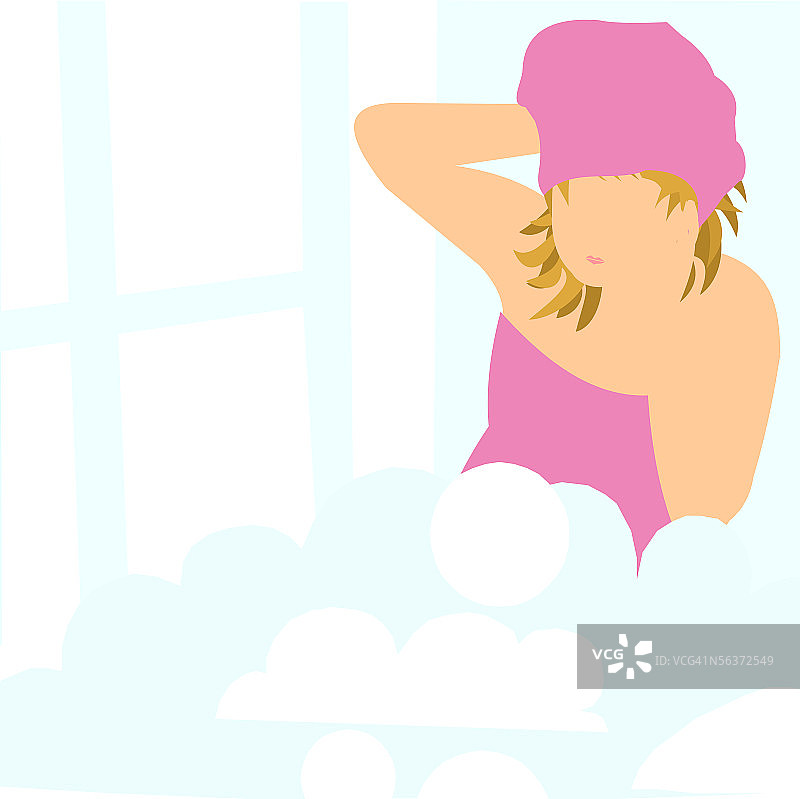 泡泡浴中的女人 портрет图片素材