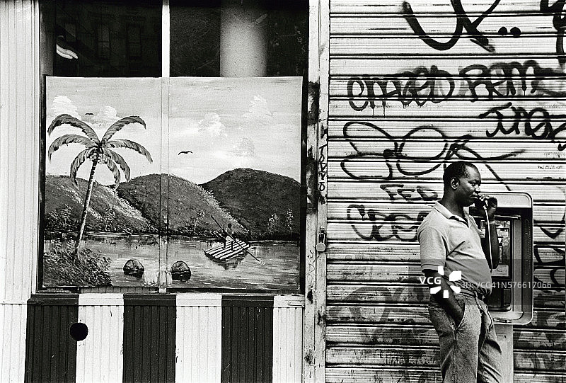 哈莱姆商店的岛屿风光和涂鸦图片素材