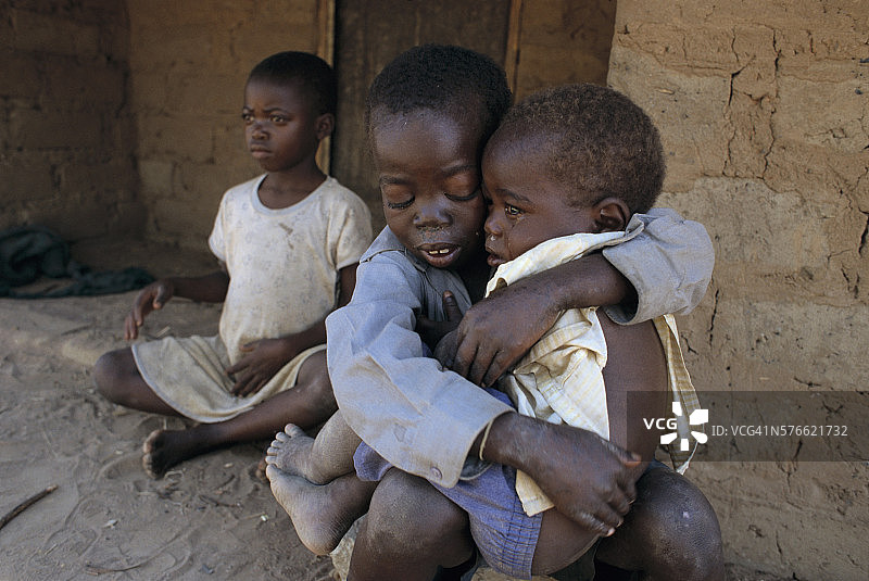 赞比亚的艾滋病孤儿图片素材