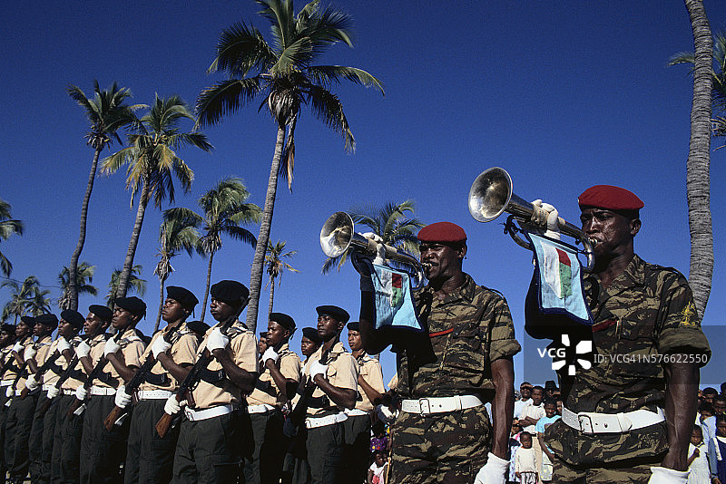 士兵排练游行图片素材