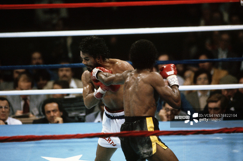 舒格·雷·伦纳德拳击托马斯·赫恩斯图片素材