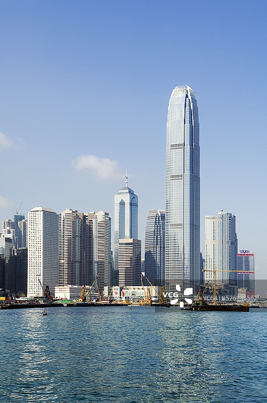 维多利亚港的国际金融中心图片素材