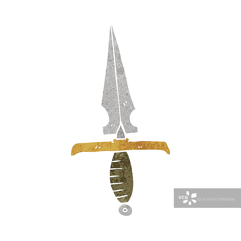 复古卡通匕首图片素材