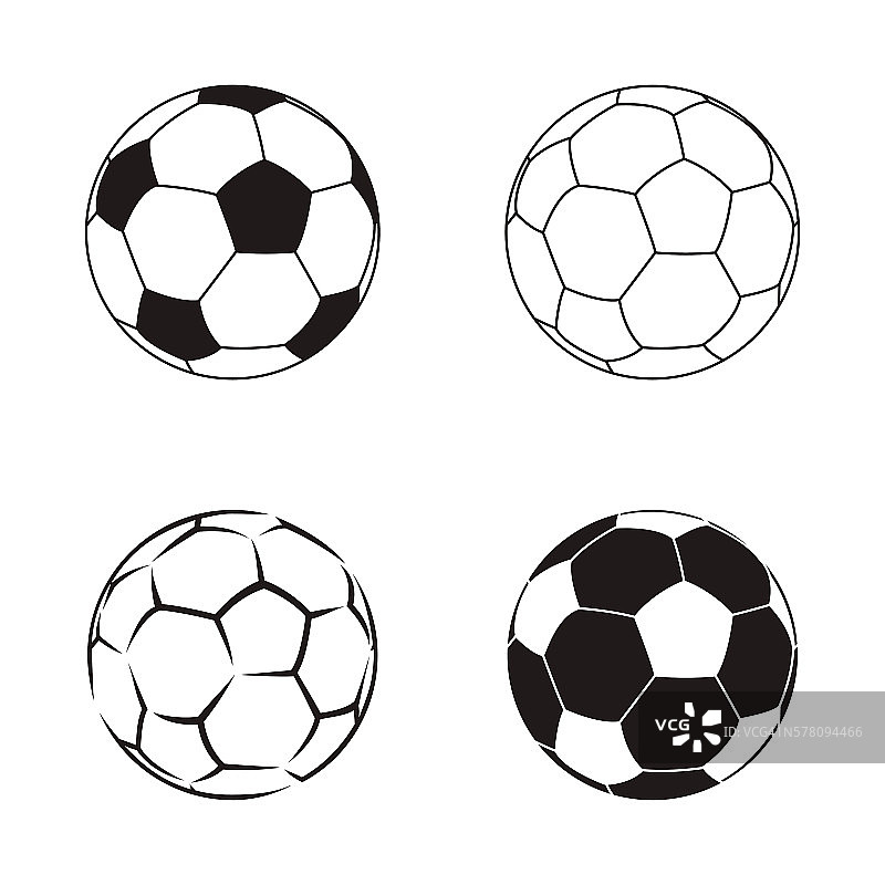 白色背景上的足球图片素材