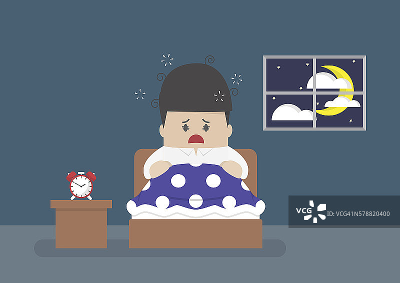 商人半夜醒来图片素材