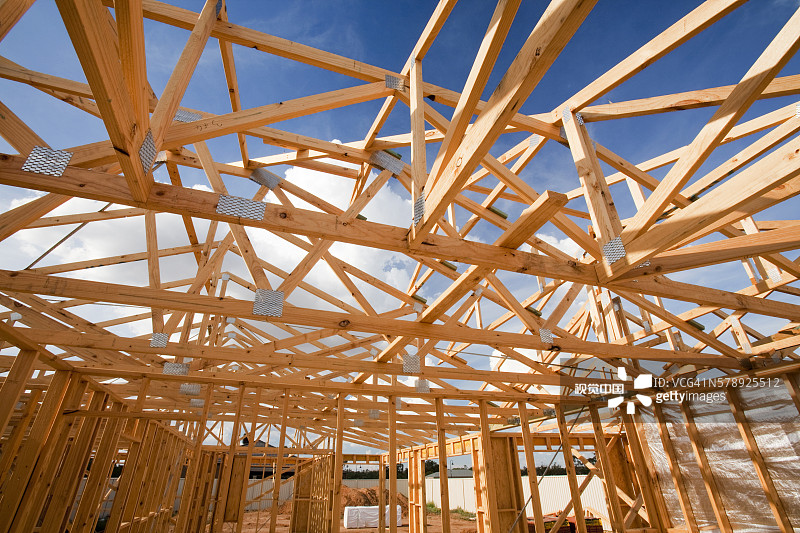 在澳大利亚埃丘卡建造新的木结构房屋图片素材