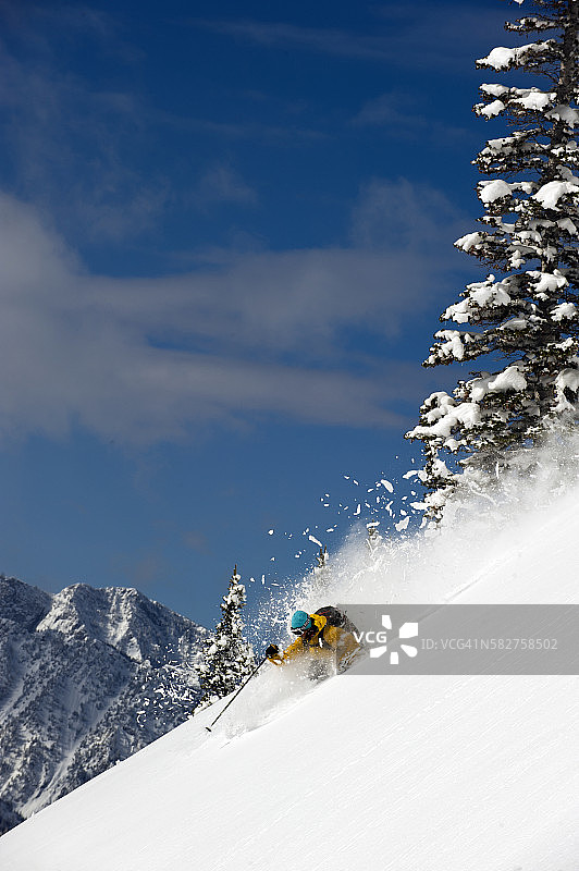 阿尔塔粉雪滑雪图片素材