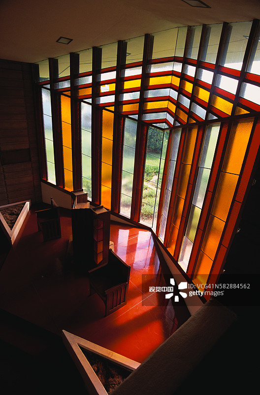 弗兰克·劳埃德·赖特的《丹福斯教堂的窗户》图片素材