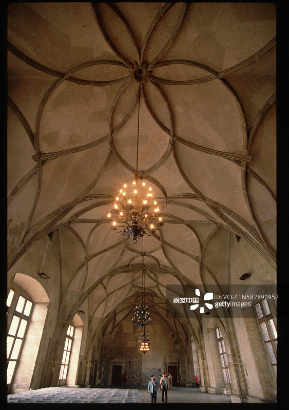 布拉格老皇宫的弗拉迪斯拉夫大厅图片素材