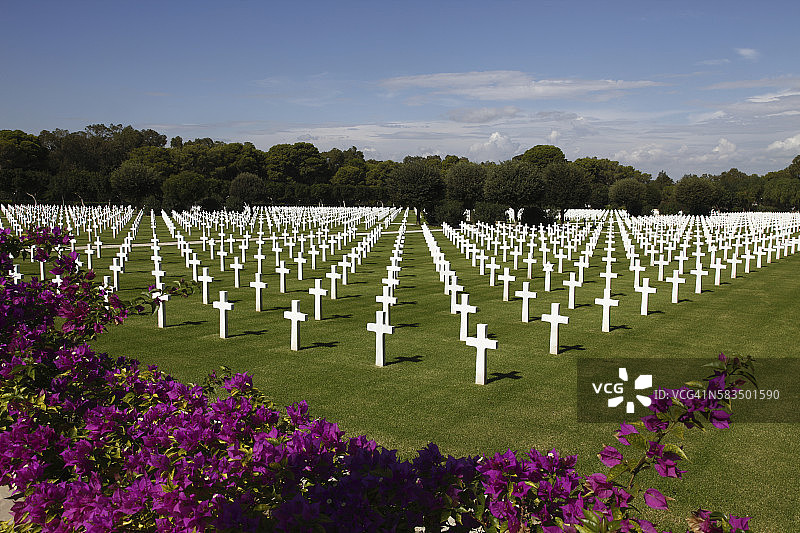 非洲，北非，突尼斯，突尼斯市，迦太基，北非美军公墓图片素材