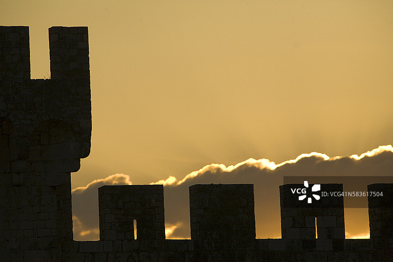 特罗吉尔卡梅尔伦戈要塞的城垛图片素材