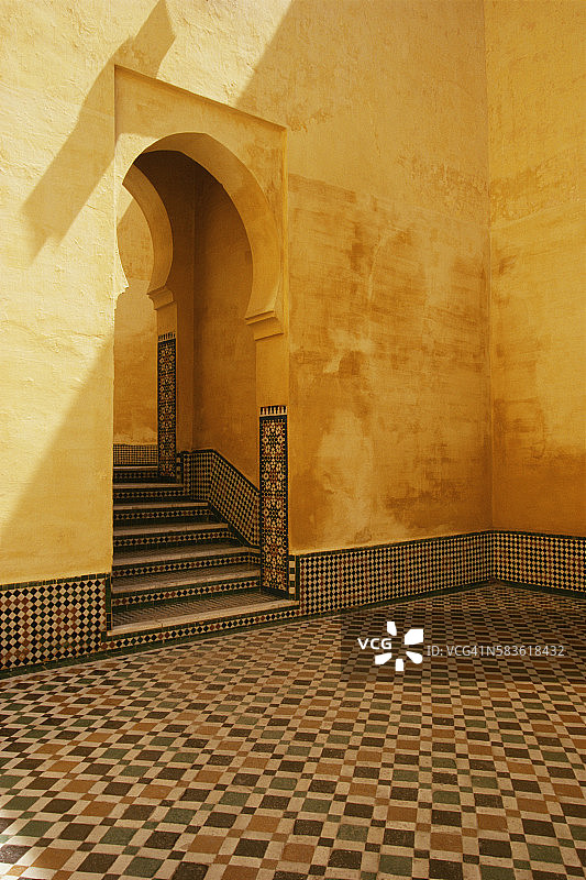 穆莱·伊斯梅尔陵墓的庭院内部图片素材