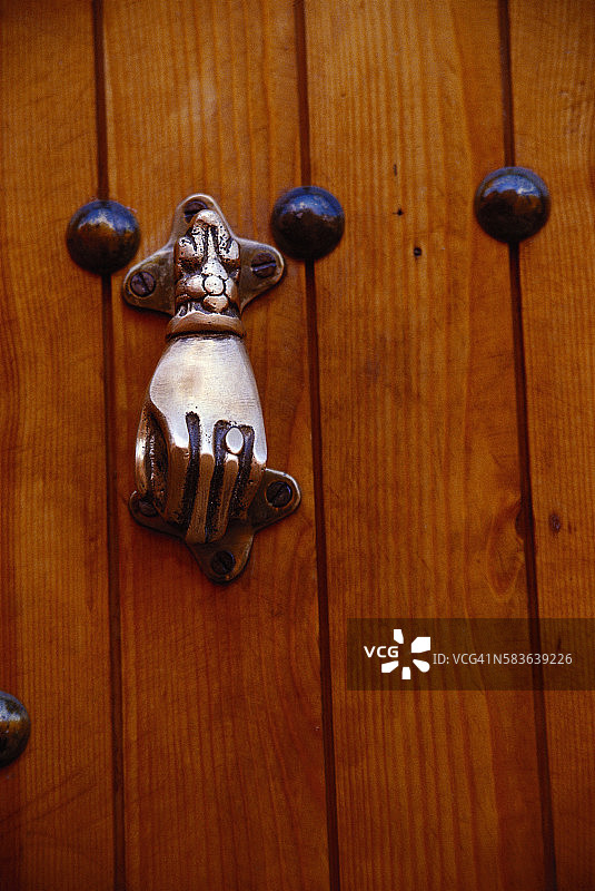 摩洛哥门上的法蒂玛之手图片素材