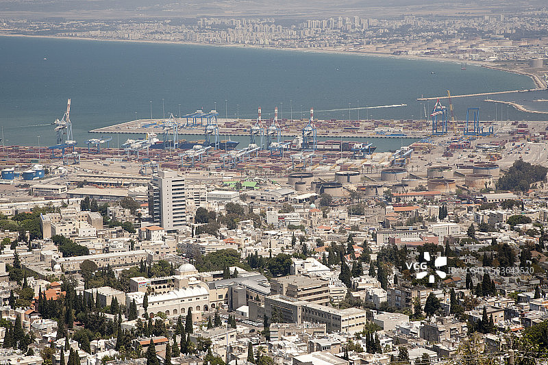 以色列海法现代化港口图片素材