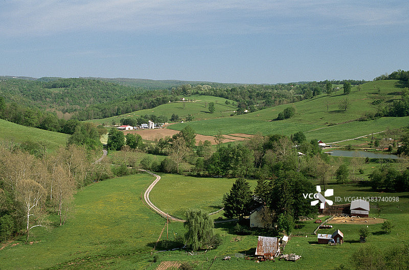 西弗吉尼亚州的农场图片素材