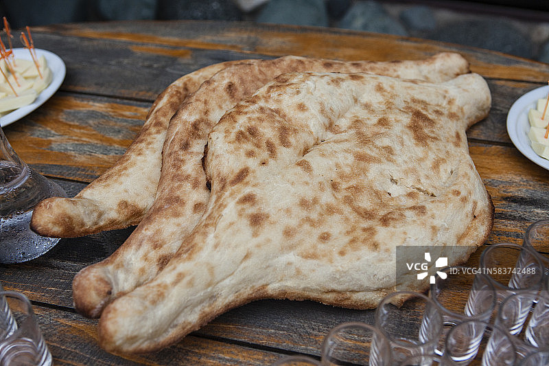 当地特色面包哈恰普里面包图片素材