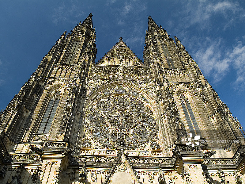 布拉格城堡圣维特大教堂外观图片素材