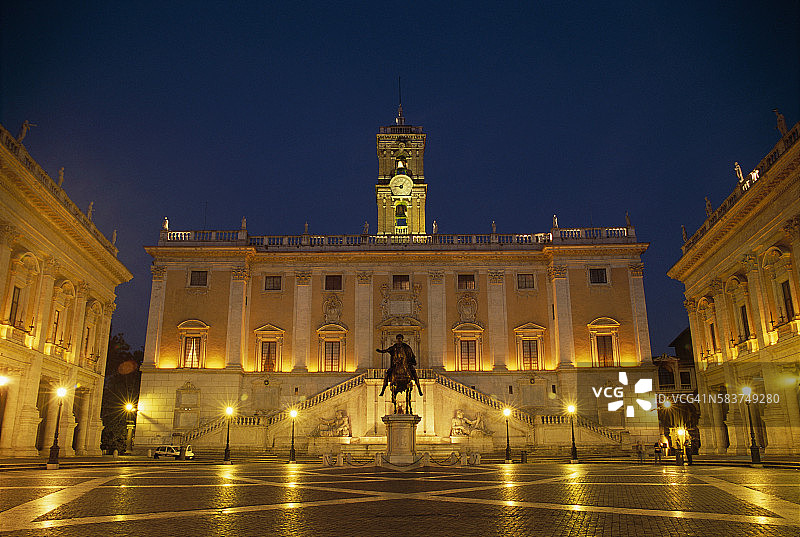 坎皮多oglio广场和元老宫图片素材
