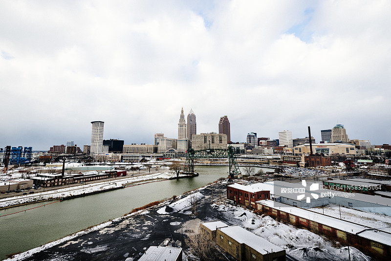 克利夫兰天际线图片素材