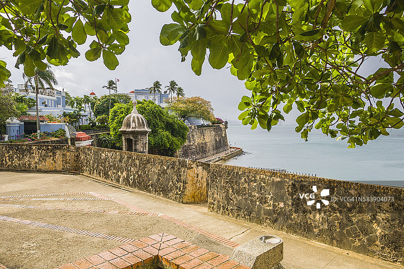 圣胡安老城的城墙图片素材