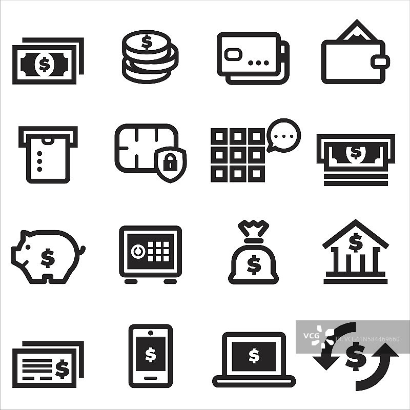 银行服务图标图片素材